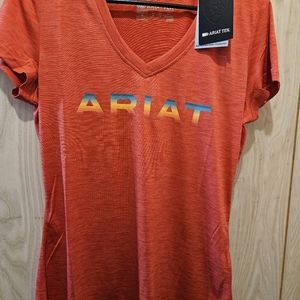 Ariat Laguna Logo NEW S/S Top sz XXL women's Aura Orange Item 10043609